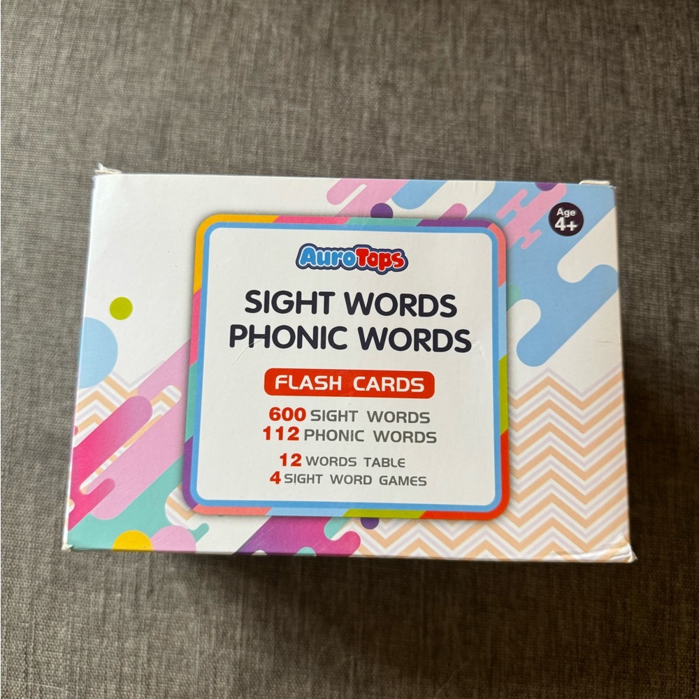 Kids sight word flash cards